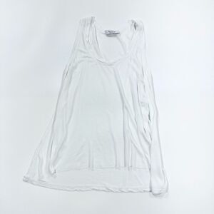 Bailey 44 white flowy raw hem tank M